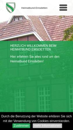 Vorschau der mobilen Webseite heimatbund-emsdetten.de, Heimatbund Emsdetten e.V., gegründet 1919