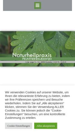 Vorschau der mobilen Webseite www.ostendorf-peuntner.de, Naturheilpraxis Ostendorf und Peuntner