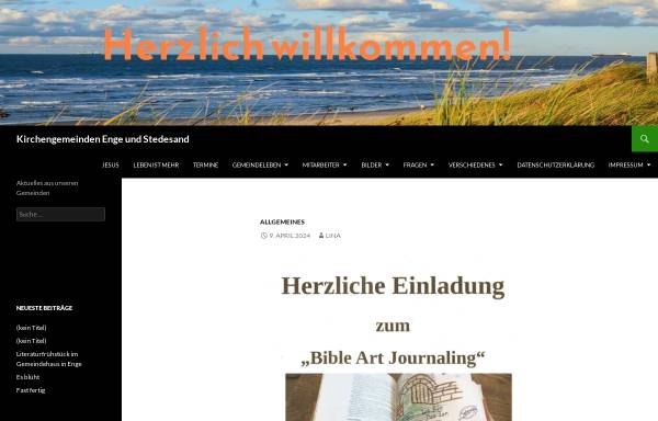 Vorschau von www.enge-stedesand.de, Kirchengemeinden Enge und Stedesand