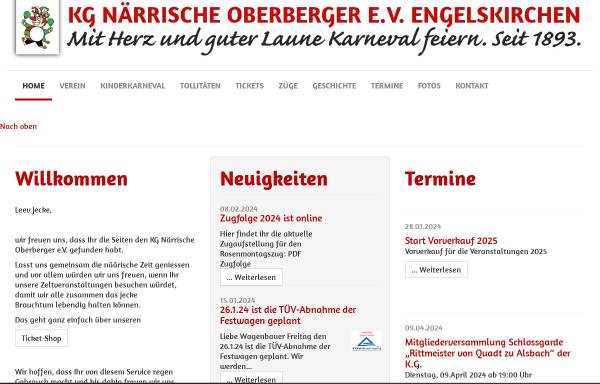 Vorschau von www.kg-naerrische-oberberger.de, KG Närrische Oberberger Engelskirchen e.V.