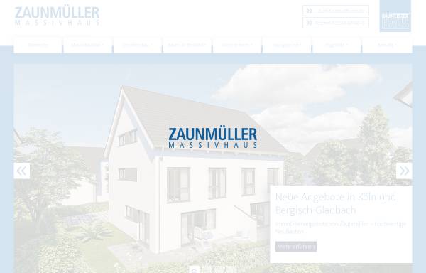 Vorschau von www.zaunmueller.de, Zaunmüller Massivhaus GmbH