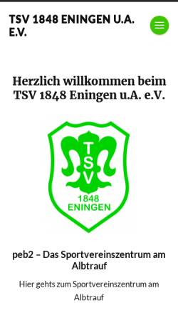 Vorschau der mobilen Webseite tsv-eningen.de, TSV 1848 Eningen u.A. e.V.