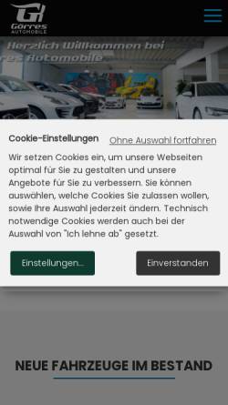 Vorschau der mobilen Webseite www.automobile-goerres.de, Automobile Görres