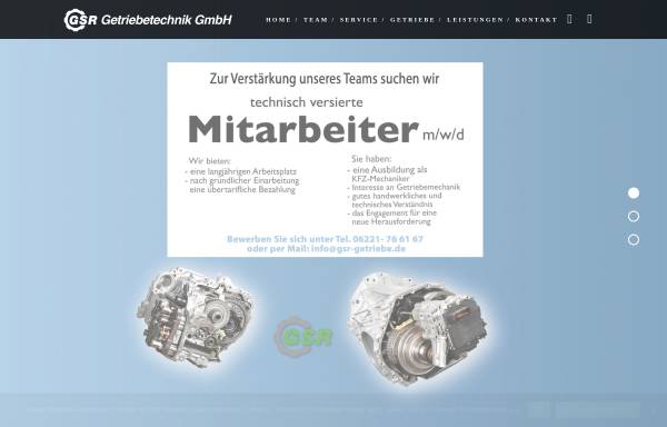 Vorschau von www.gsr-getriebe.de, GSR Getriebe Service