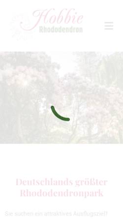 Vorschau der mobilen Webseite hobbie-rhodo.de, Deutschlands größter Rhododendronpark