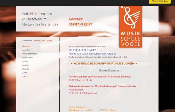Vorschau von www.musikschule-vogel.de, Musikschule Vogel