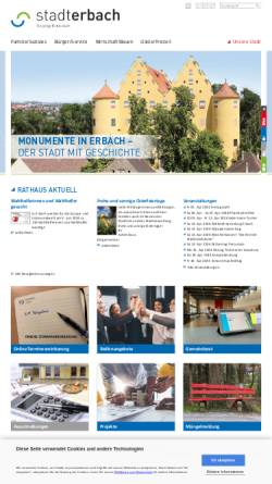 Vorschau der mobilen Webseite www.erbach-donau.de, Gemeinde Erbach