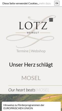 Vorschau der mobilen Webseite weingut-lotz.de, Weingut Klaus Lotz