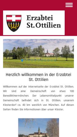 Vorschau der mobilen Webseite www.erzabtei.de, Erzabtei St. Ottilien