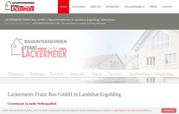 Vorschau von www.bauunternehmen-landshut.de, Bauunternehmen Franz Lackermeier