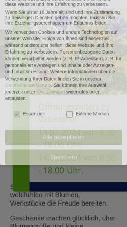 Vorschau der mobilen Webseite www.blumenladen-ergolding.de, Blumenladen Marion Wick