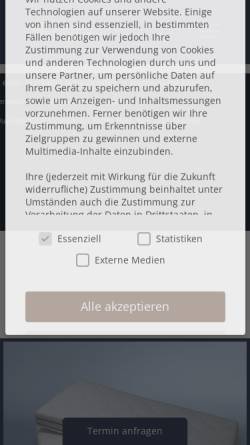 Vorschau der mobilen Webseite www.betten-hess.de, Firma Hess Betten & Matratzen e.K.