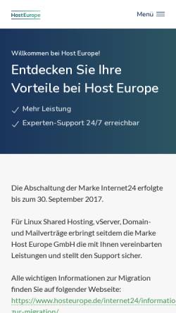 Vorschau der mobilen Webseite www.internet24.de, IMS Internet-Media-Service GmbH