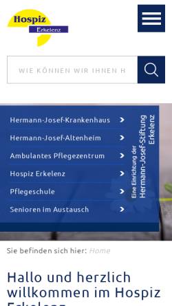 Vorschau der mobilen Webseite www.hospiz-erkelenz.de, Stationäres Hospiz in Erkelenz
