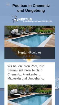 Vorschau der mobilen Webseite neptun-freizeitanlagen.de, Nebtun Freizeitanlagen Inh. Anita Goller