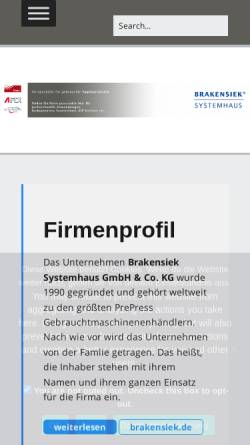 Vorschau der mobilen Webseite gebrauchtemacs.de, Brakensiek Systemhaus GmbH & Co. KG