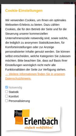 Vorschau der mobilen Webseite www.stadt-erlenbach.de, Erlenbach am Main