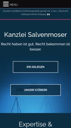Vorschau der mobilen Webseite www.kanzlei-salvenmoser.de, Kanzlei Salvenmoser