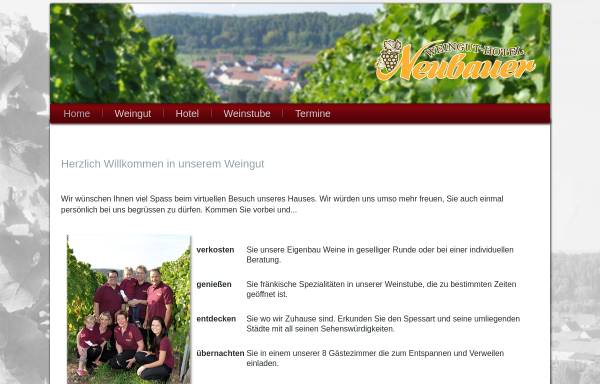 Vorschau von www.weingut-neubauer.de, Weingut Hotel Neubauer