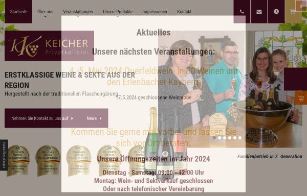 Vorschau von www.klaus-keicher.de, Privatkellerei Keicher