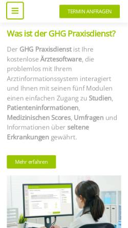 Vorschau der mobilen Webseite ghg.de, Graphischer Handel Gray