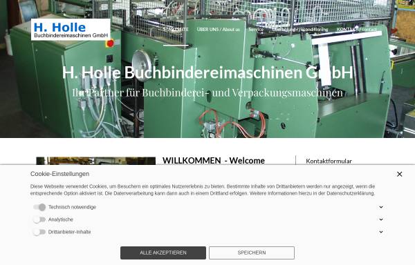 Vorschau von www.h-holle.de, H. Holle Buchbindereimaschinen GmbH