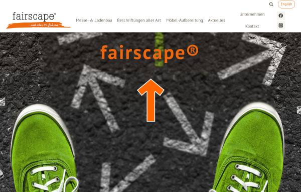 Vorschau von fairscape.de, fairscape® - Planung + Ausführung Gesellschaft für Messeorganisation mbH