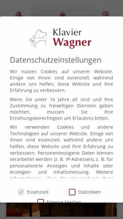 Vorschau der mobilen Webseite www.klavier-wagner.de, Klavier Wagner