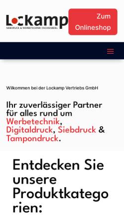Vorschau der mobilen Webseite www.lockamp.de, Ludwig Lockamp oHG