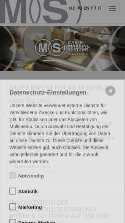 Vorschau der mobilen Webseite www.medek.at, Medek & Schörner GmbH