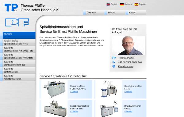 Vorschau von www.pf-pfaeffle.de, PF Ernst Pfäffle Maschinenbau GmbH