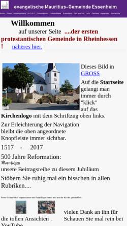 Vorschau der mobilen Webseite www.ev-kirchengemeinde-essenheim.de, Evangelische Mauritiusgemeinde Essenheim