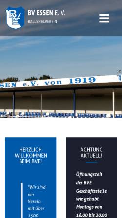 Vorschau der mobilen Webseite www.sportinfoessen.de, Ballspielverein Essen e.V. von 1919
