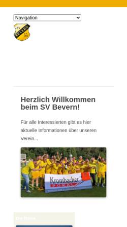 Vorschau der mobilen Webseite www.svbevern.de, SV Bevern e.V.