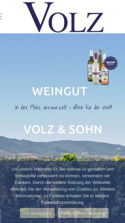 Vorschau der mobilen Webseite volz-wein.de, Weingut Eugen Volz & Sohn