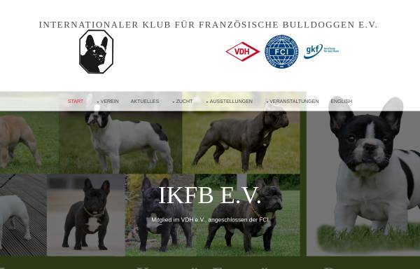 Vorschau von www.ikfb.de, Internationaler Klub für Französische Bulldoggen e.V.