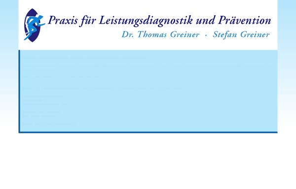 Vorschau von www.sportmedgreiner.de, Greiner, Dr. med. Thomas und Greiner, Stefan