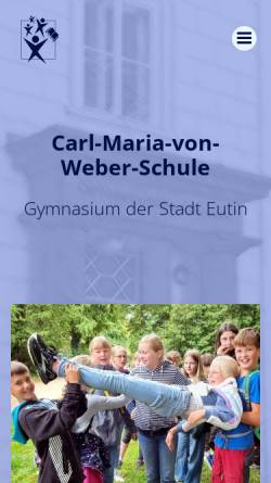 Vorschau der mobilen Webseite www.webergymnasium.de, Carl-Maria-von-Weber-Gymnasium