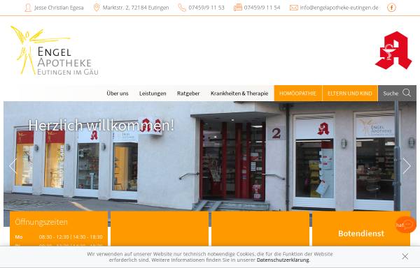 Vorschau von www.engelapotheke-eutingen.de, Engel Apotheke