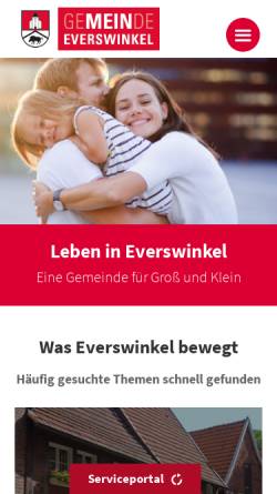 Vorschau der mobilen Webseite www.everswinkel.de, Everswinkel