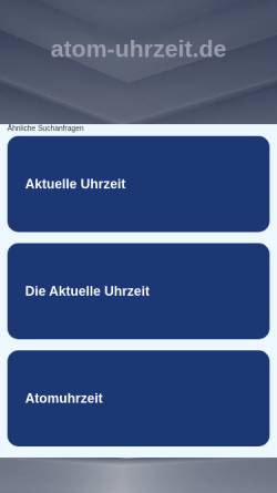 Vorschau der mobilen Webseite www.atom-uhrzeit.de, Atom-Uhrzeit für Deutschland, Österreich und die Schweiz