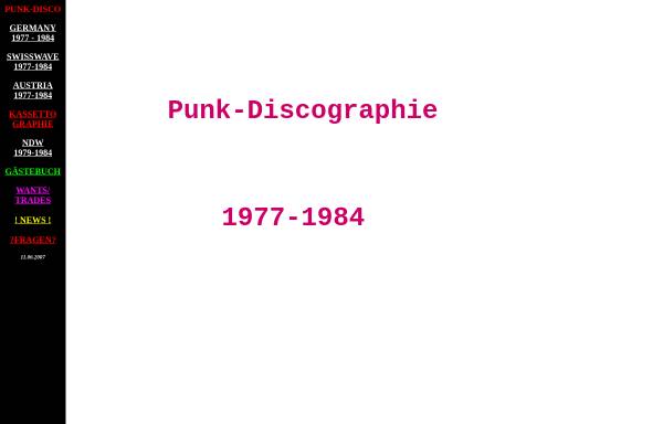 Punk Diskographie 1977-84
