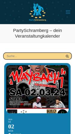 Vorschau der mobilen Webseite partyschramberg.de, Die Schramberger Party-Community