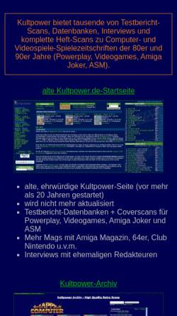 Vorschau der mobilen Webseite www.kultpower.de, Kultpower