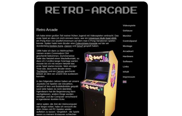 Vorschau von www.retro-arcade.de, Retro Arcade