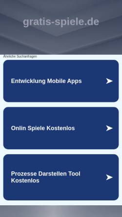 Vorschau der mobilen Webseite www.gratis-spiele.de, Gratis-Spiele.de