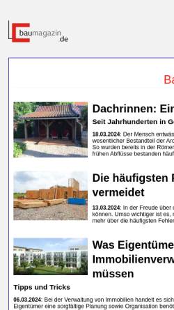 Vorschau der mobilen Webseite www.baumagazin.de, Baumagazin.de