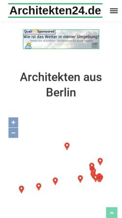 Vorschau der mobilen Webseite architekten24.de, Architekten Portal