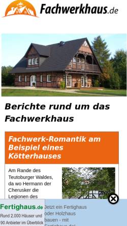 Vorschau der mobilen Webseite www.fachwerkhaus.de, Fachwerkhaus.de