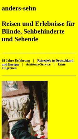 Vorschau der mobilen Webseite www.anders-sehn.de, Anders sehn - Susanne Hahn M.A.